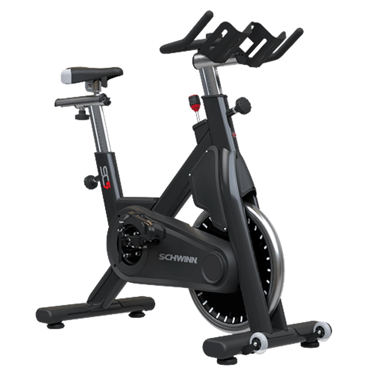 Black Schwinn SC 5 indoor cycling bike from the Smooth Cycling series