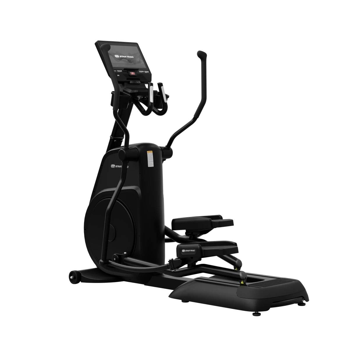 Black Star Trac 8 Series Cross Trainer elliptical with an open-step frame and touchscreen console