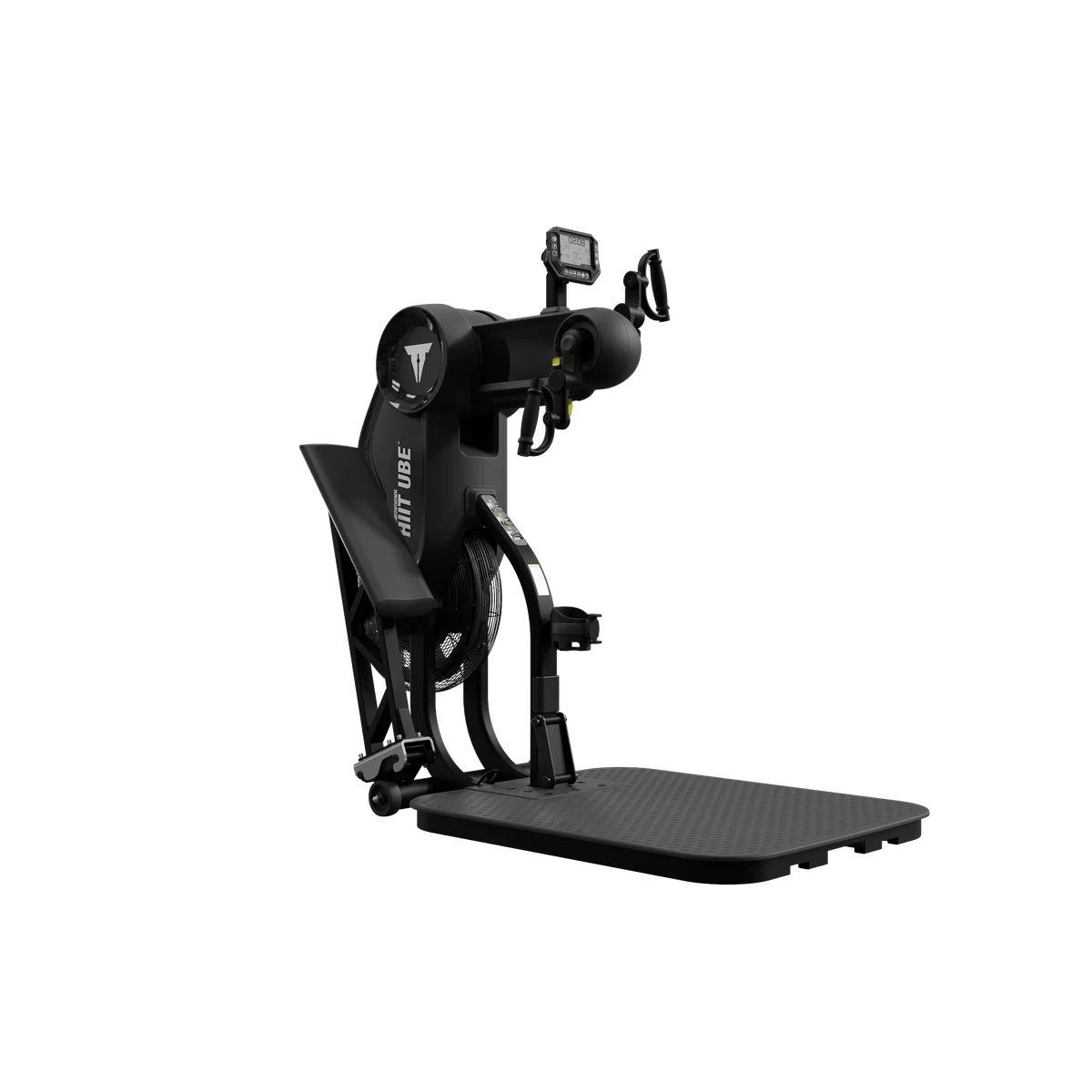 Black Throwdown HIIT UBE upper body ergometer with an adjustable tower and crank arms