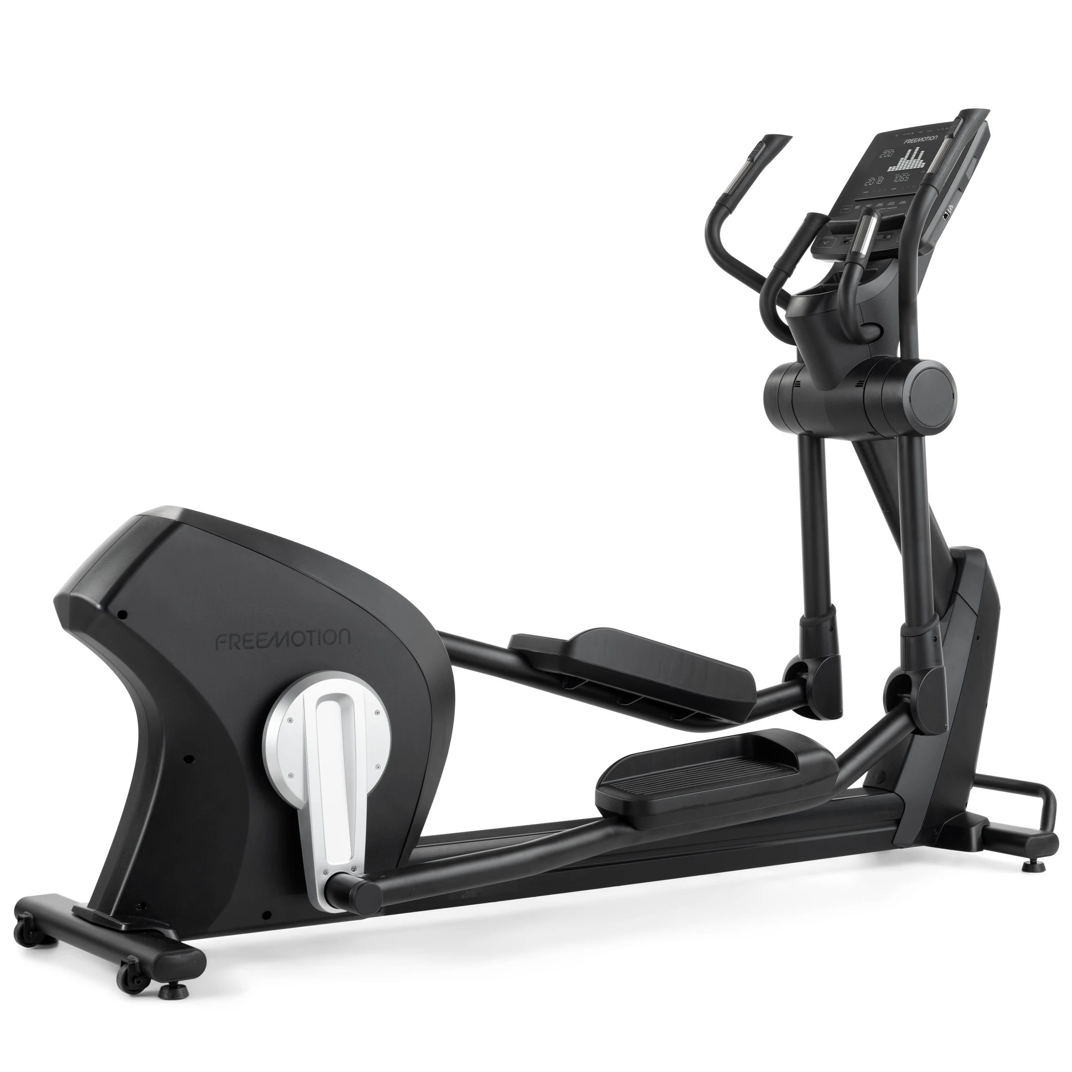 Black FreeMotion elliptical cross-trainer from the 10 Series with a mid-size digital console