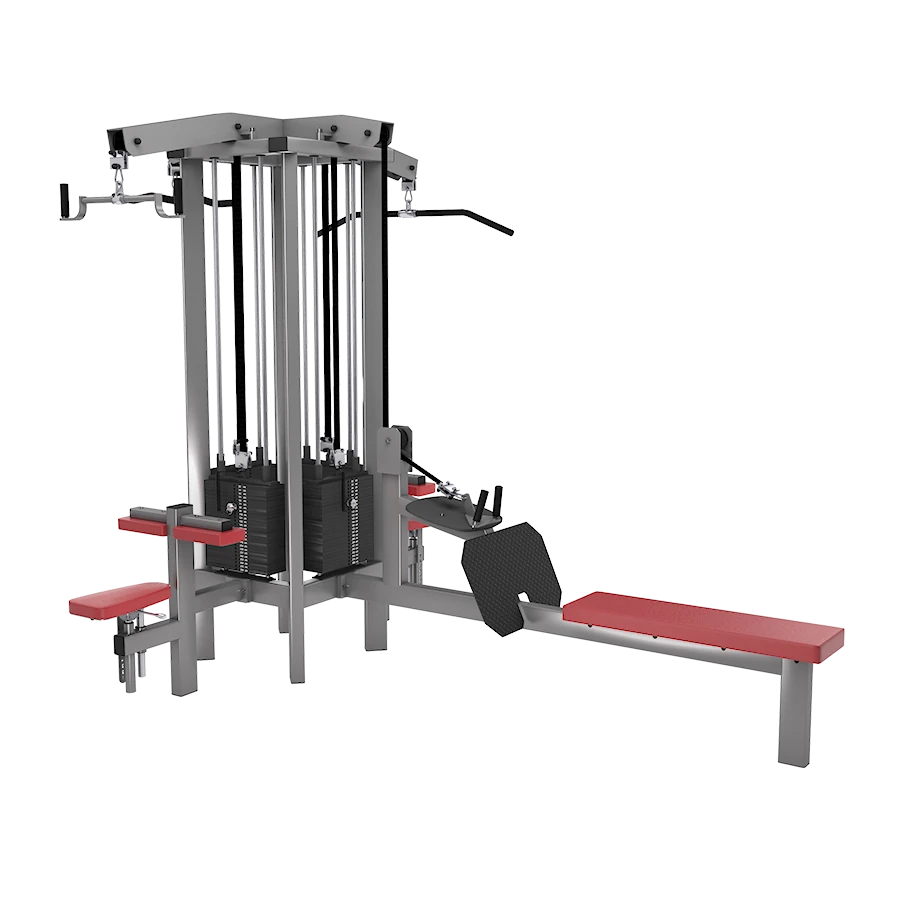 A GYM80 80Classics 4-Station Tower with cable pulleys