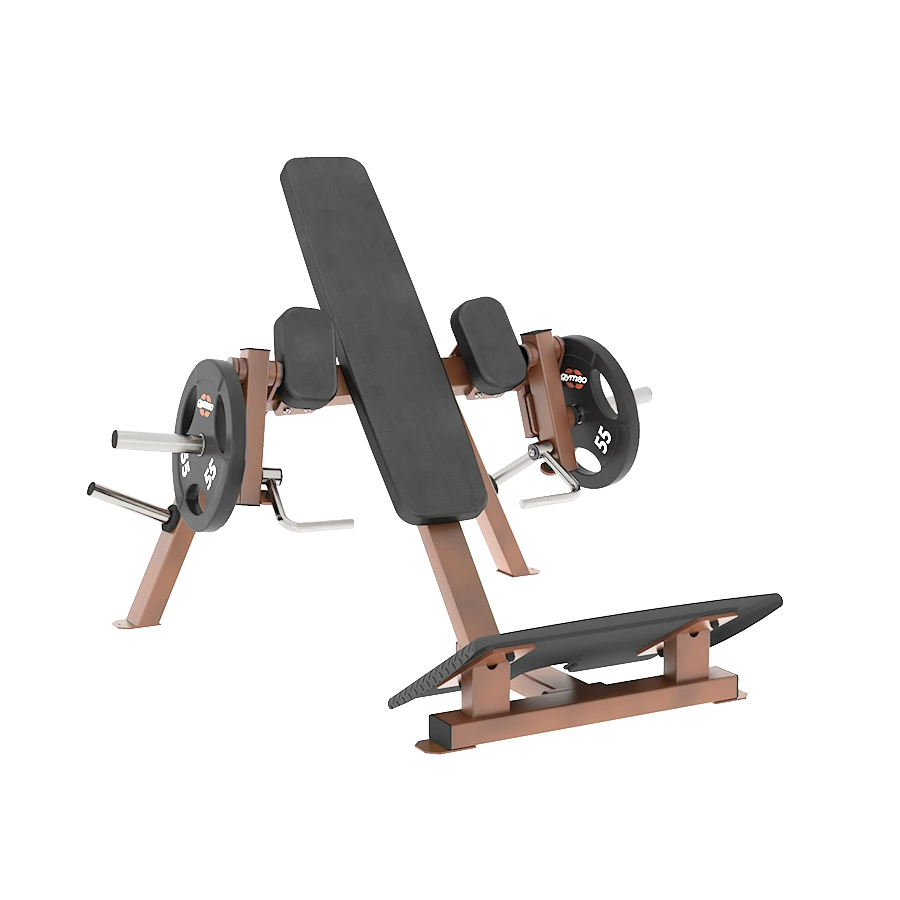 A GYM80 Outdoor Standing Biceps Curl machine with a weatherproof finish