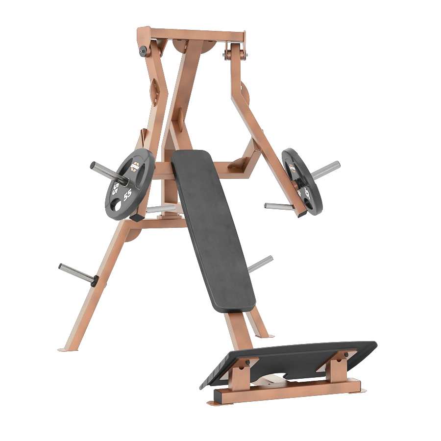A GYM80 Outdoor Standing Chest Press machine with a weatherproof finish