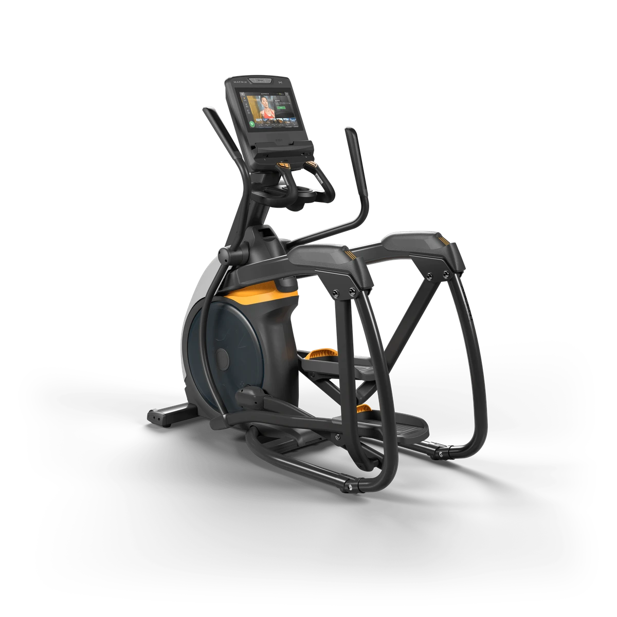Black Matrix Performance Ascent Trainer, a climbing cross-trainer with a touchscreen console