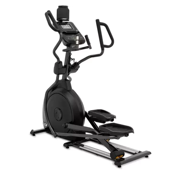 Black Spirit XE795 elliptical cross-trainer with a compact digital console