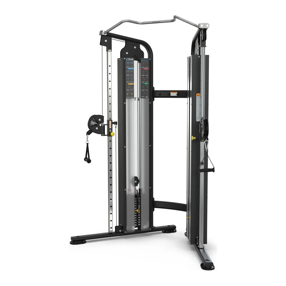 Black and silver TRUE Fitness Line FS-100 functional trainer with two pulley columns