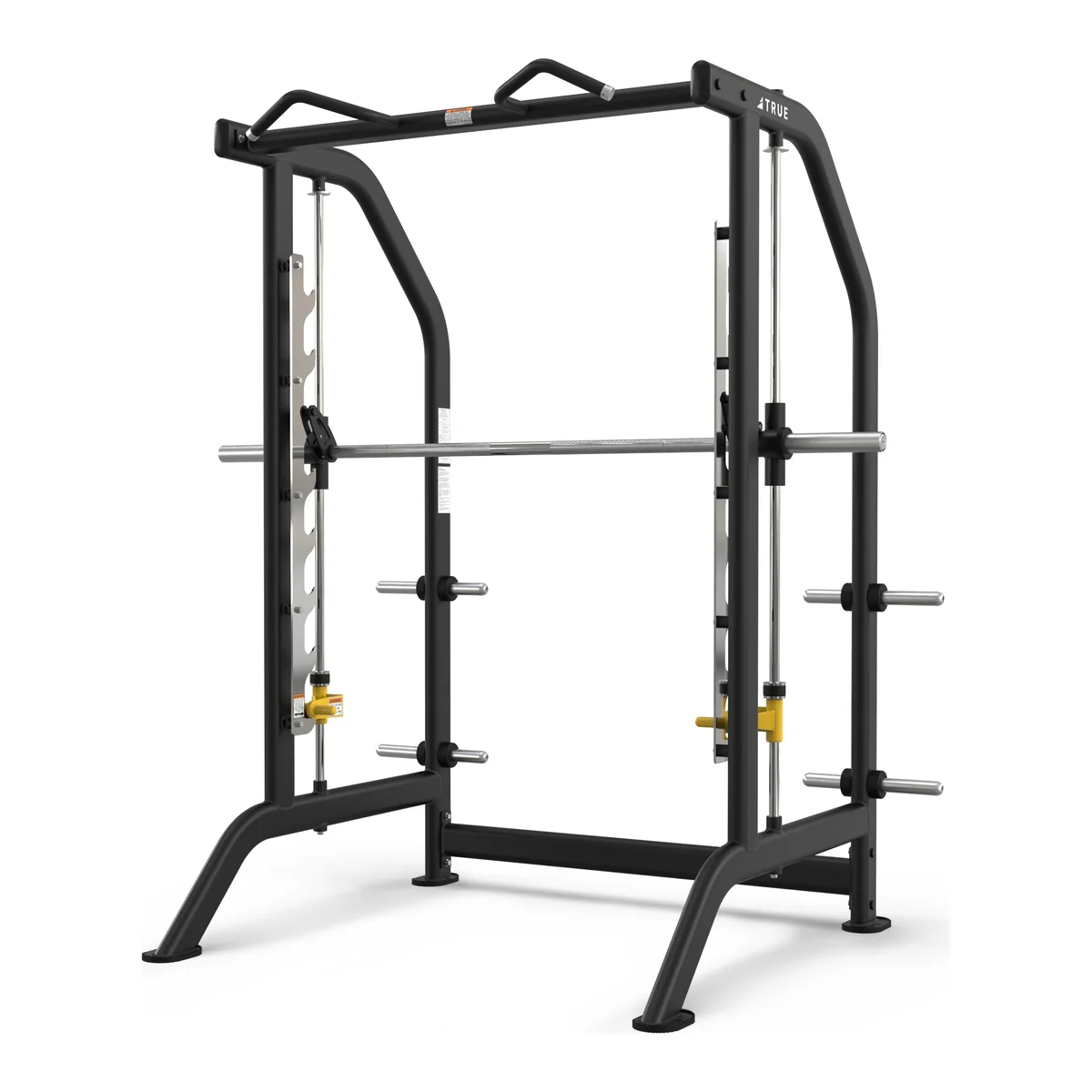 Black TRUE Fitness Line FS-30 Smith machine with a guided bar and a chin bar across the top