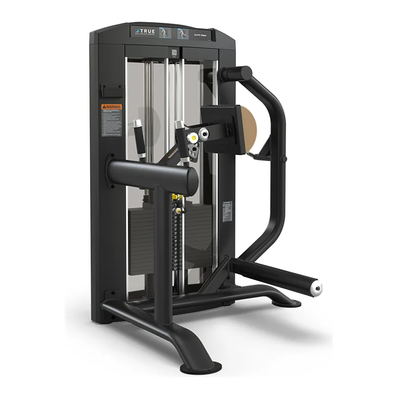 Black TRUE Palladium SPL-1700 glute press with a tan torso pad beside a shrouded weight stack